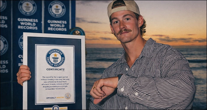 Forrest Frank Sets Guinness World Record For Most Weeks Without Releasing A Forrest Frank Song