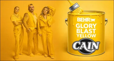 CAIN Announces New Partnership With Behr Paint, To Debut Exclusive Color "Glory Blast Yellow"